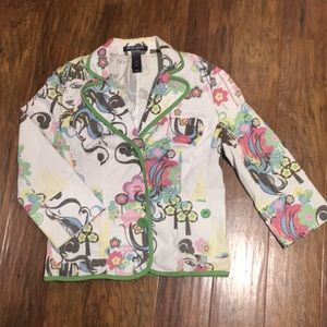 Bisou Bisou Blazer, 3 button, 3/4 sleeve